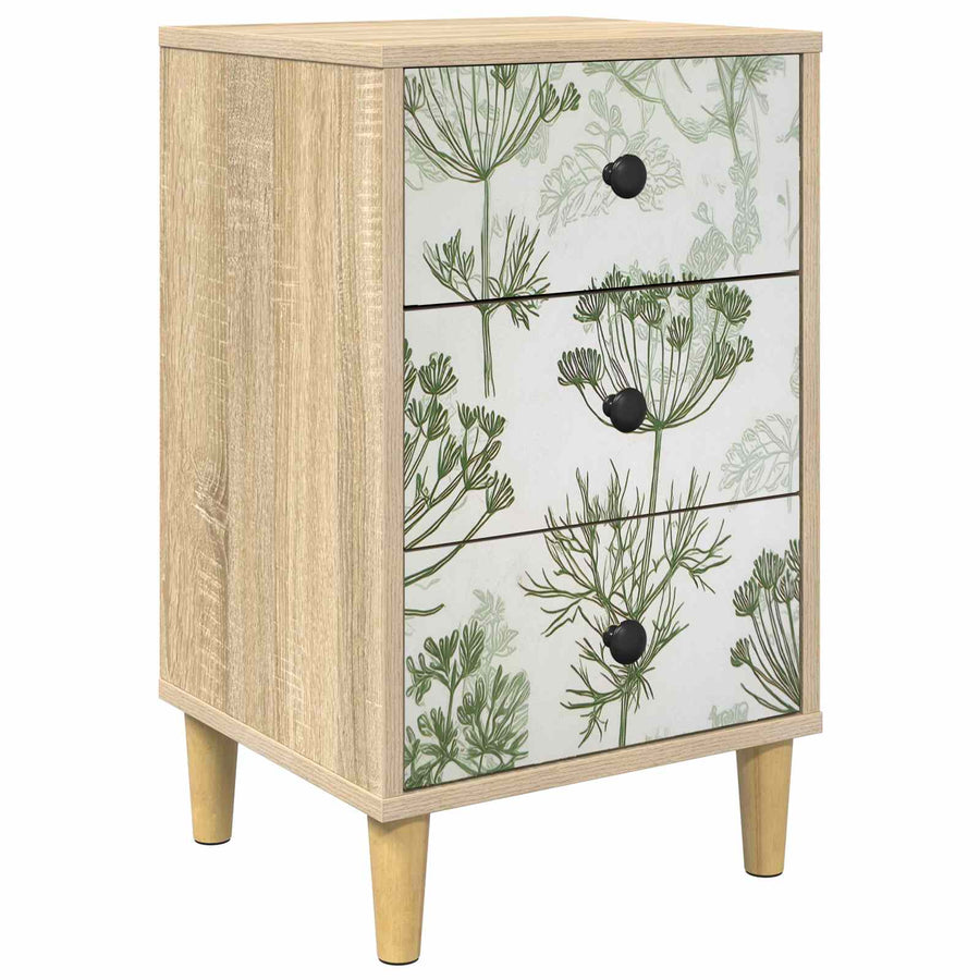 Nachtkastje GOTHA Sonoma Eiken 36 x 33 x 60 cm Bewerkt hout