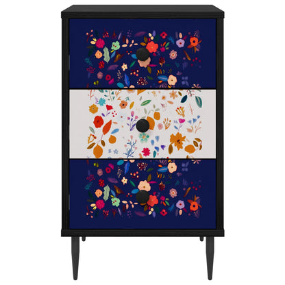 Nachtkastje MAINZ 2 st Zwart eiken 36 x 33 x 61 cm Bewerkt hout