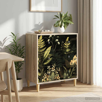 Ladekast RHENEN Tropisch junglemotief 66 x 36,5 x 75 cm Sonoma