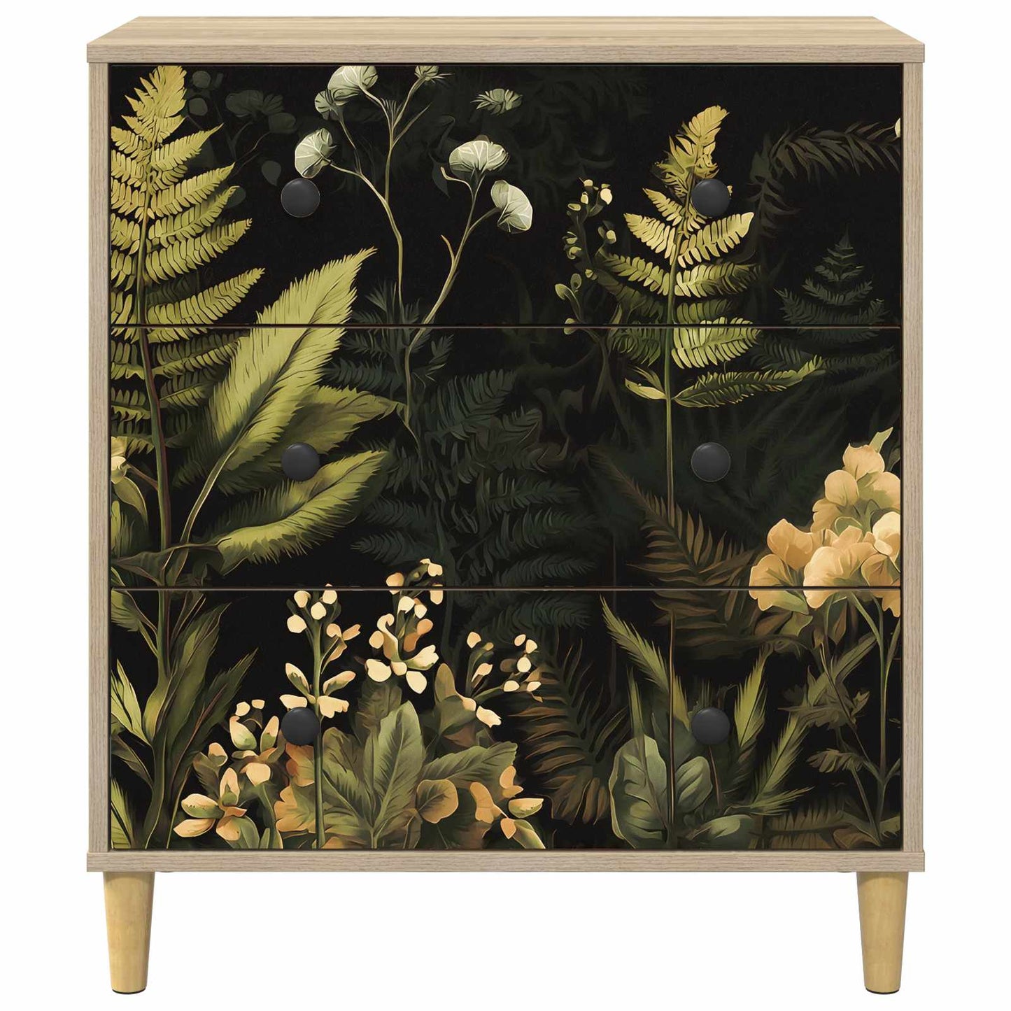 Ladekast RHENEN Tropisch junglemotief 66 x 36,5 x 75 cm Sonoma