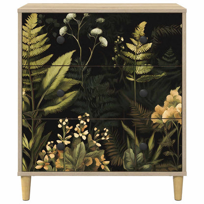 Ladekast RHENEN Tropisch junglemotief 66 x 36,5 x 75 cm Sonoma