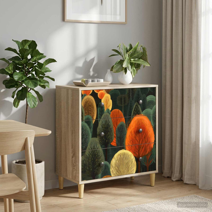 Ladekast ZAANDAM Bosprint 66 x 36,5 x 75 cm Bewerkt hout Sonoma