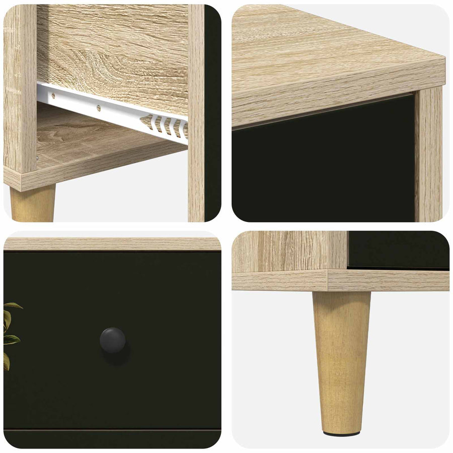 Ladekast BREMEN Magnolia print 66 x 36,5 x 75 cm Bewerkt hout