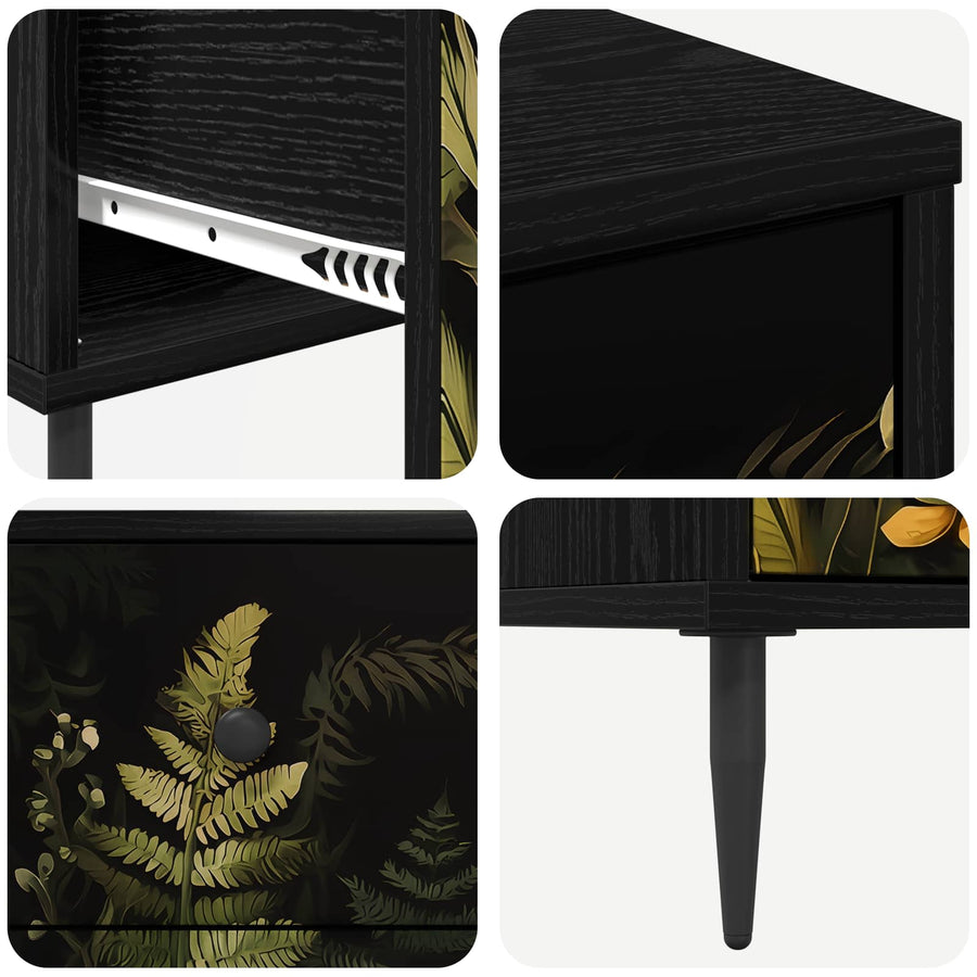 Ladekast RHENEN Tropisch junglemotief 66 x 36,5 x 76 cm