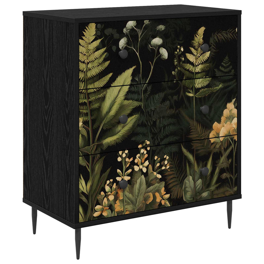 Ladekast RHENEN Tropisch junglemotief 66 x 36,5 x 76 cm