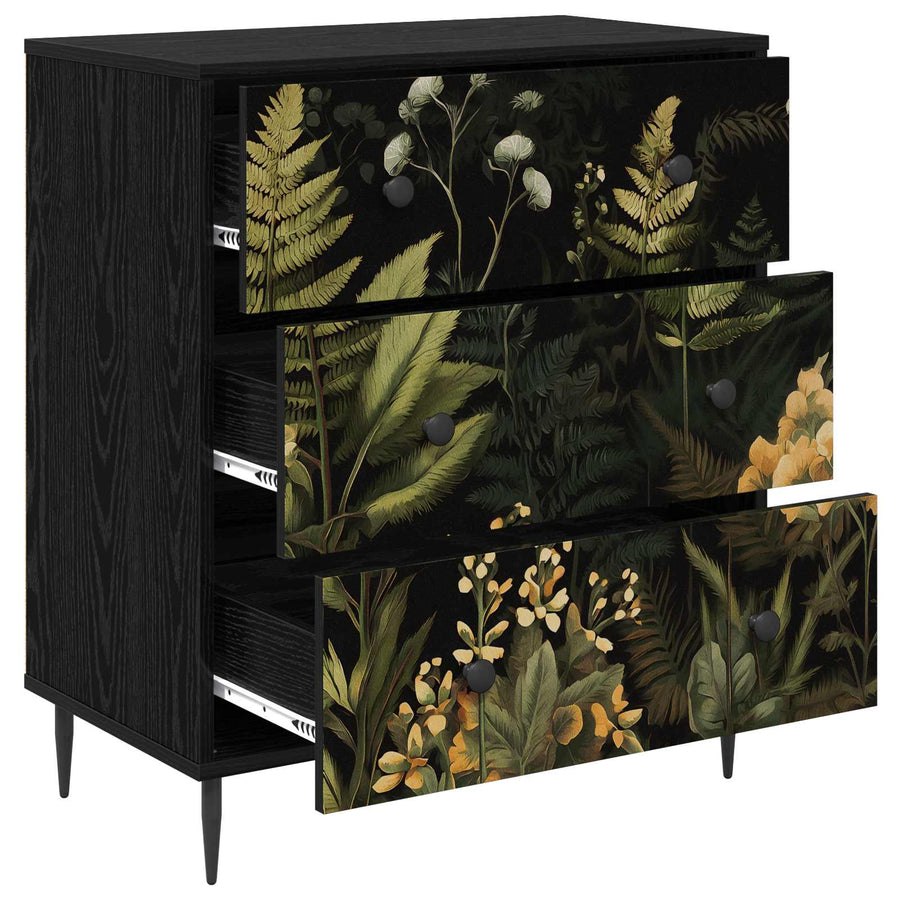 Ladekast RHENEN Tropisch junglemotief 66 x 36,5 x 76 cm