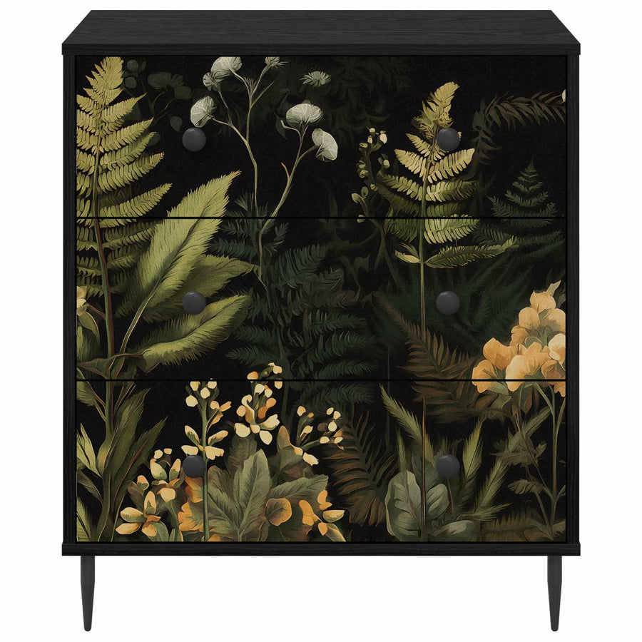 Ladekast RHENEN Tropisch junglemotief 66 x 36,5 x 76 cm