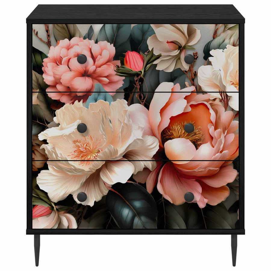 Ladekast BORNE Licht pioenroosprint 66 x 36,5 x 76 cm