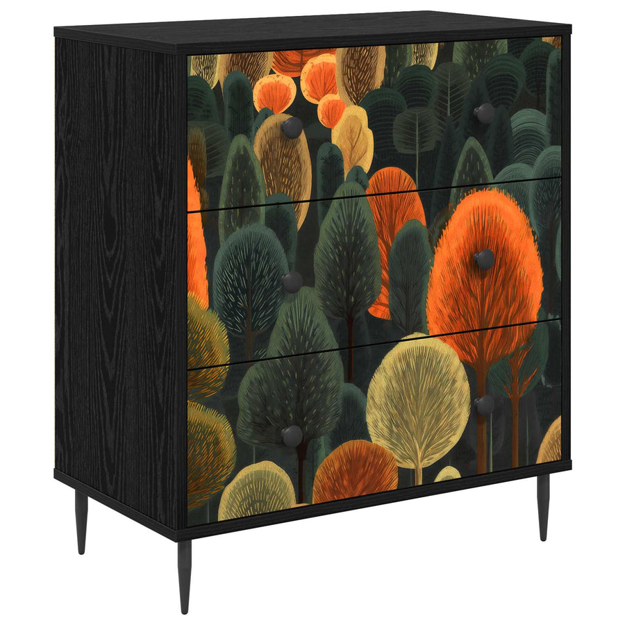 Ladekast ZAANDAM Bosprint 66 x 36,5 x 76 cm Bewerkt hout