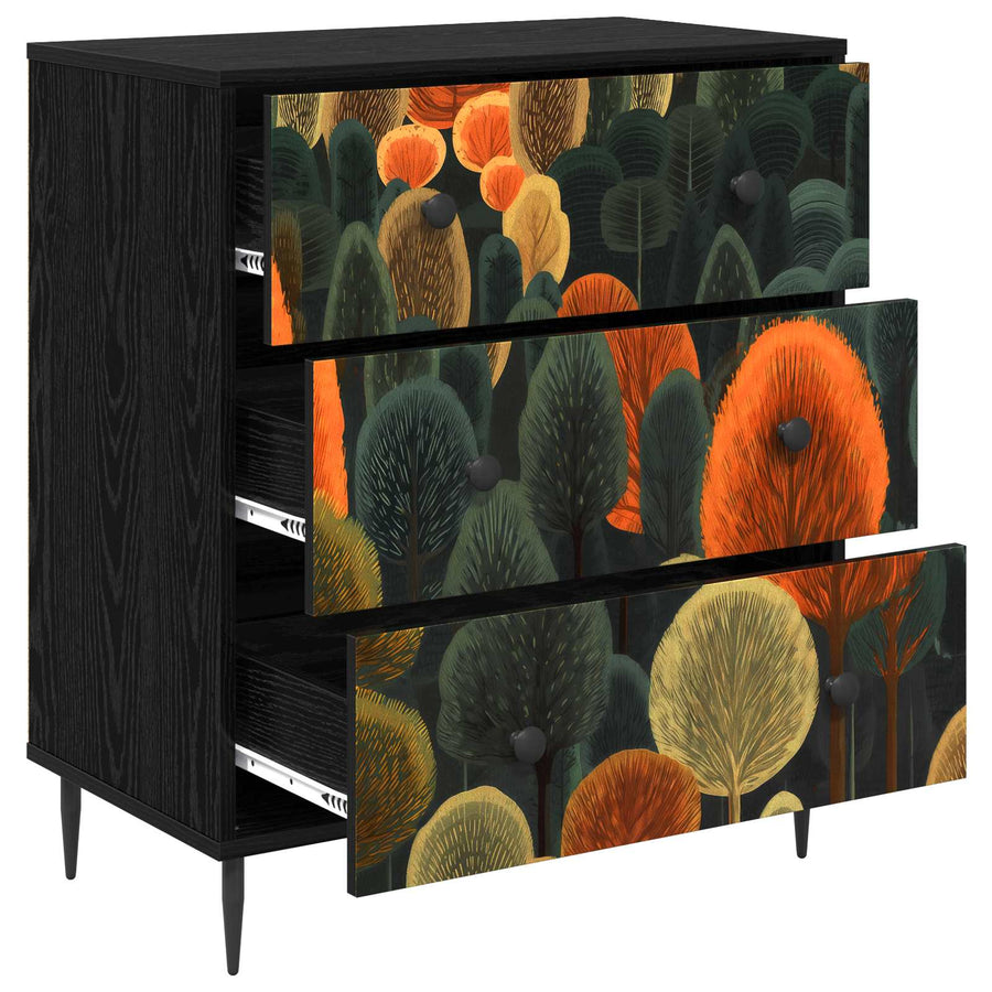 Ladekast ZAANDAM Bosprint 66 x 36,5 x 76 cm Bewerkt hout