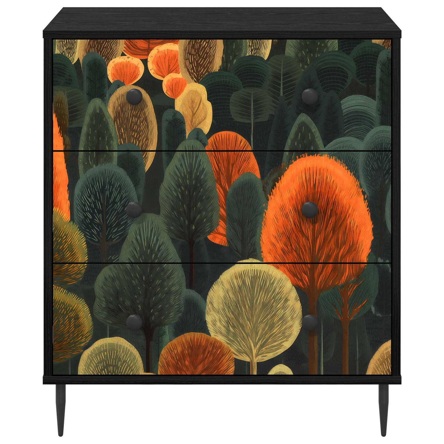 Ladekast ZAANDAM Bosprint 66 x 36,5 x 76 cm Bewerkt hout