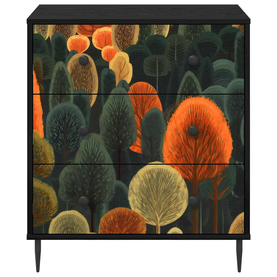 Ladekast ZAANDAM Bosprint 66 x 36,5 x 76 cm Bewerkt hout