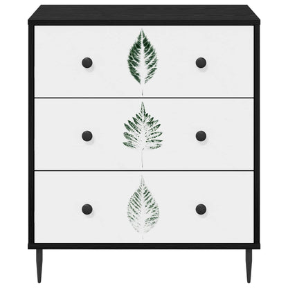Ladekast HANAU Groene bladerenprint 66 x 36,5 x 76 cm