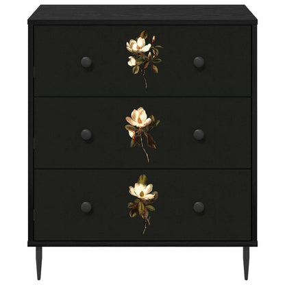 Ladekast BREMEN Magnolia print 66 x 36,5 x 76 cm Bewerkt hout