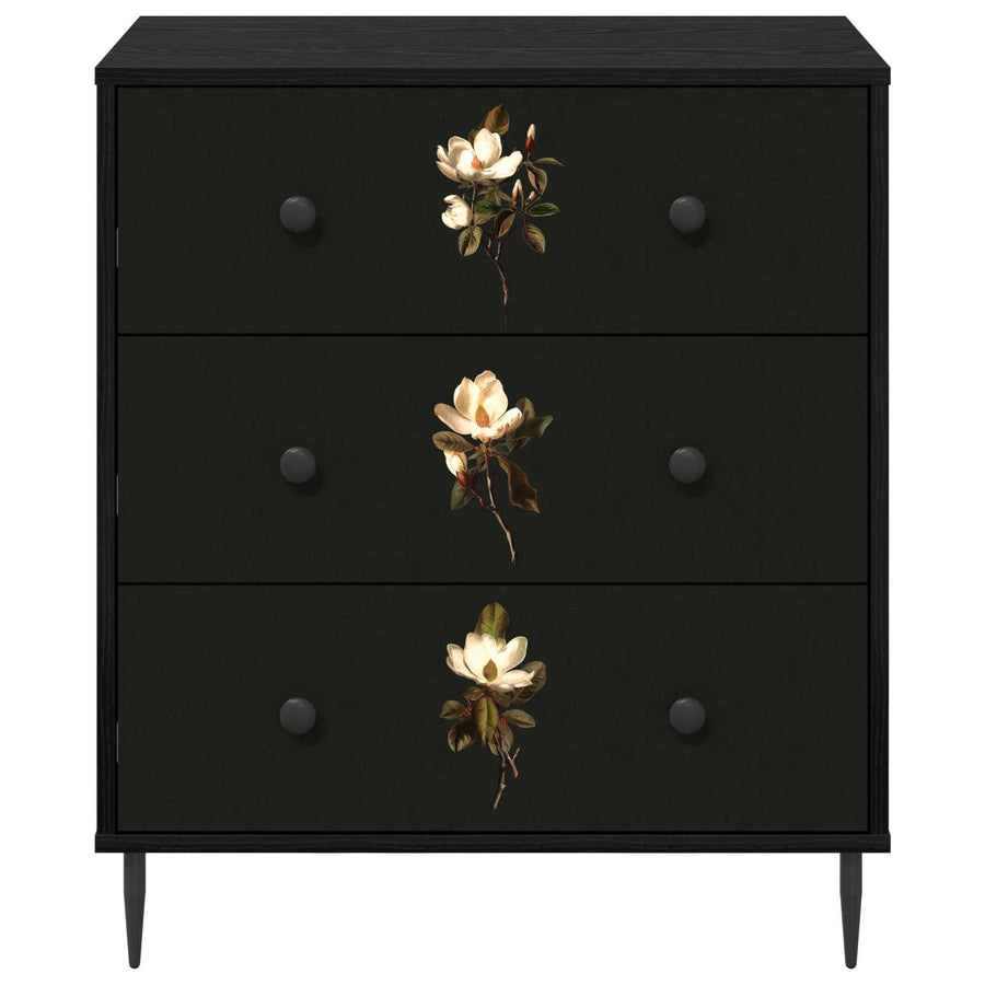 Ladekast BREMEN Magnolia print 66 x 36,5 x 76 cm Bewerkt hout