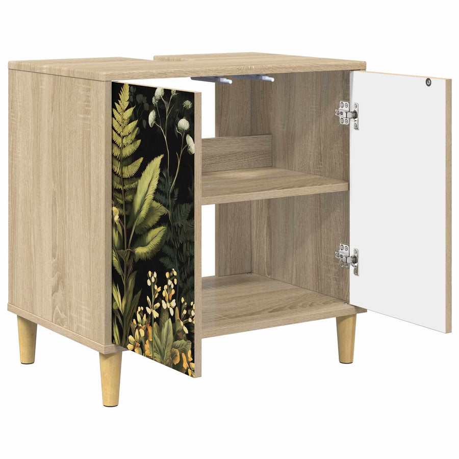 Badkamerkast RHENEN Sonoma 60 x 40 x 60 cm Bewerkt hout