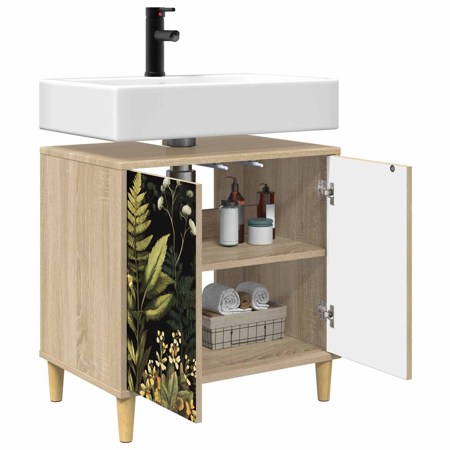 Badkamerkast RHENEN Sonoma 60 x 40 x 60 cm Bewerkt hout
