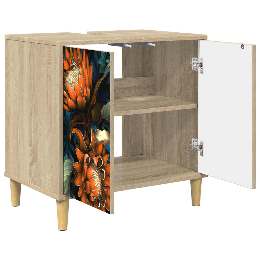 Badkamerkast LOCHEM Sonoma 60 x 40 x 60 cm Bewerkt hout