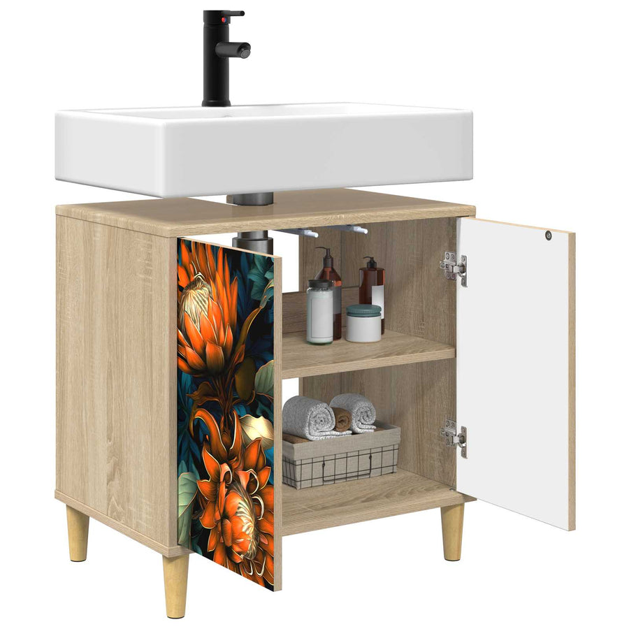 Badkamerkast LOCHEM Sonoma 60 x 40 x 60 cm Bewerkt hout