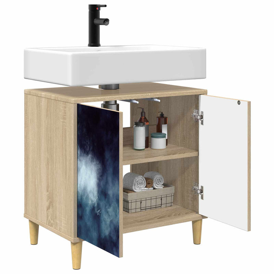Badkamerkast RAALTE Sonoma 60 x 40 x 60 cm Bewerkt hout