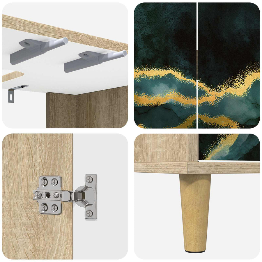 Badkamerkast WIJHE Sonoma 60 x 40 x 60 cm Bewerkt hout