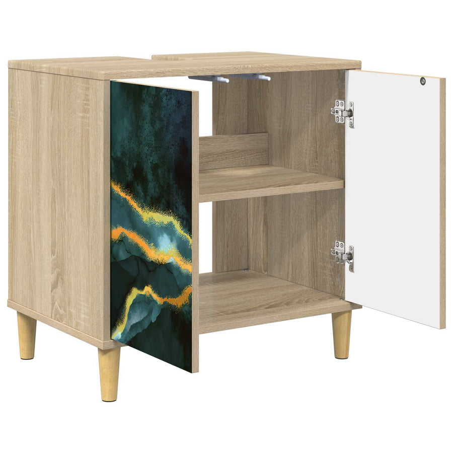 Badkamerkast WIJHE Sonoma 60 x 40 x 60 cm Bewerkt hout