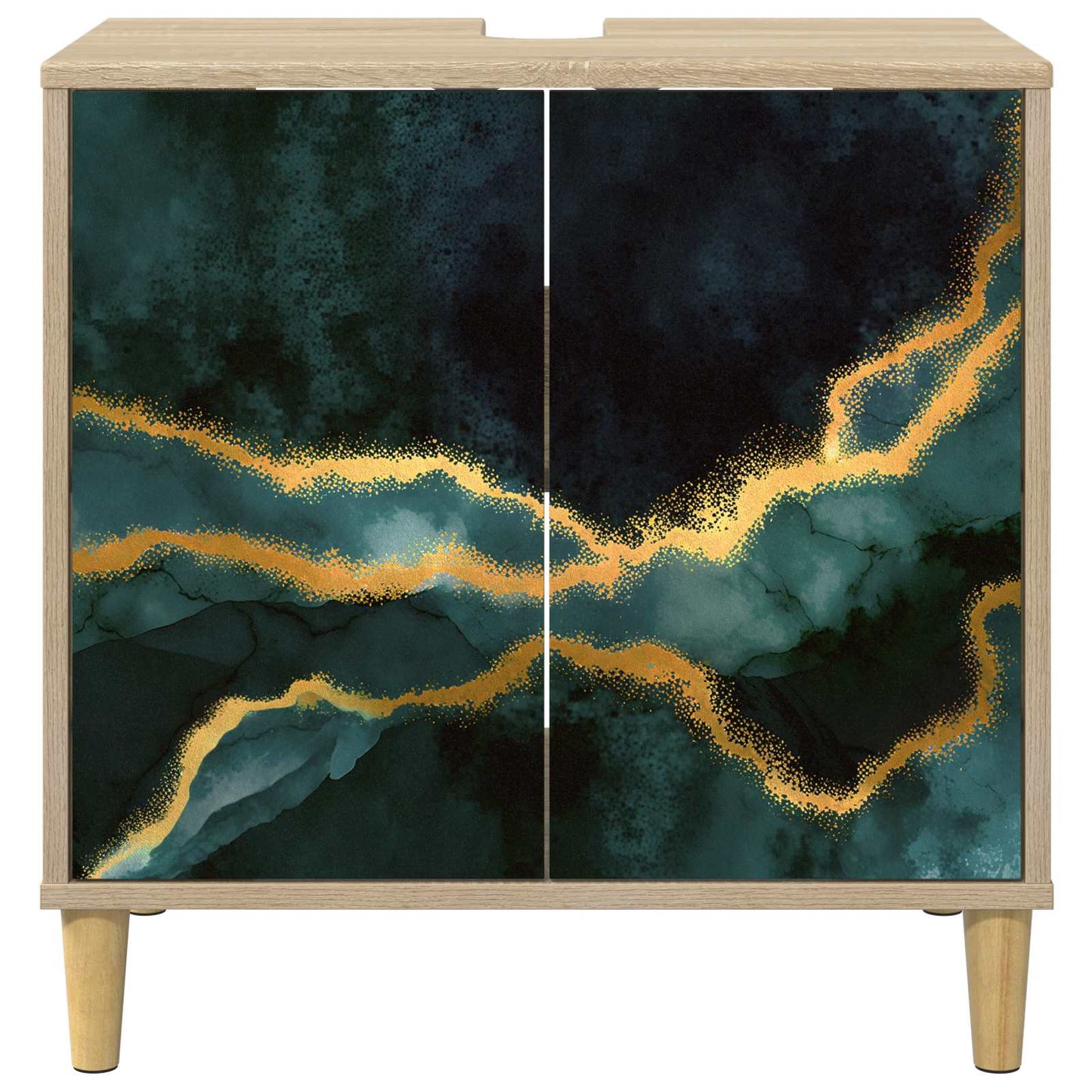 Badkamerkast WIJHE Sonoma 60 x 40 x 60 cm Bewerkt hout