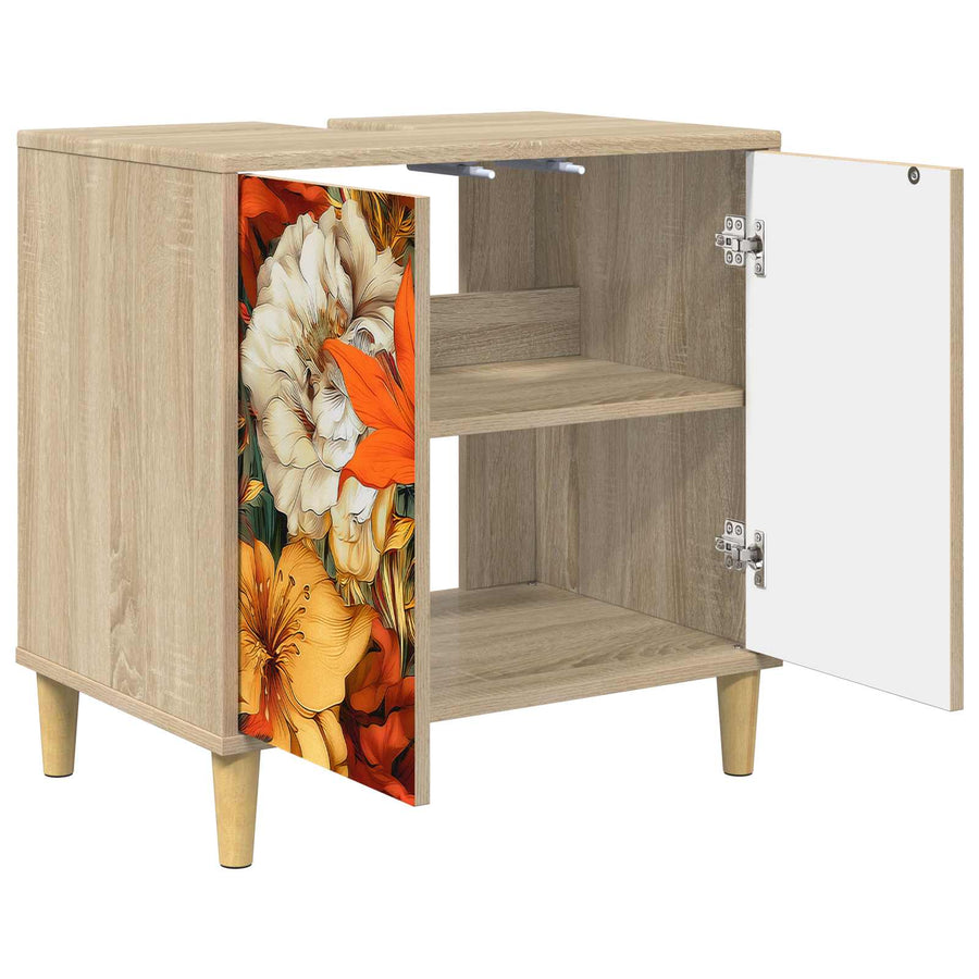 Badkamerkast GENNEP Sonoma 60 x 40 x 60 cm Bewerkt hout