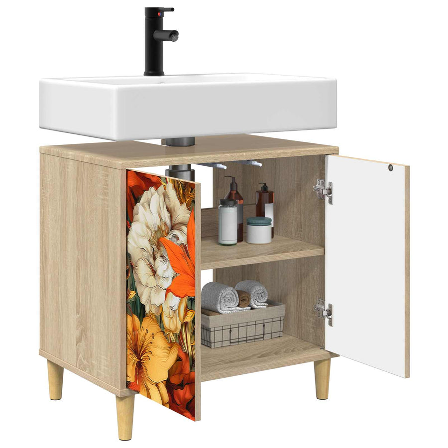 Badkamerkast GENNEP Sonoma 60 x 40 x 60 cm Bewerkt hout