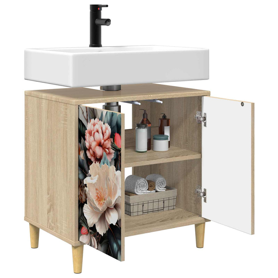 Badkamerkast BORNE Sonoma 60 x 40 x 60 cm Bewerkt hout