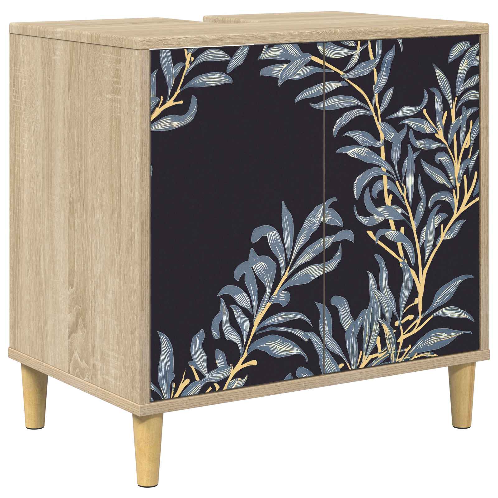 Badkamerkast DOKKUM Sonoma 60 x 40 x 60 cm Bewerkt hout