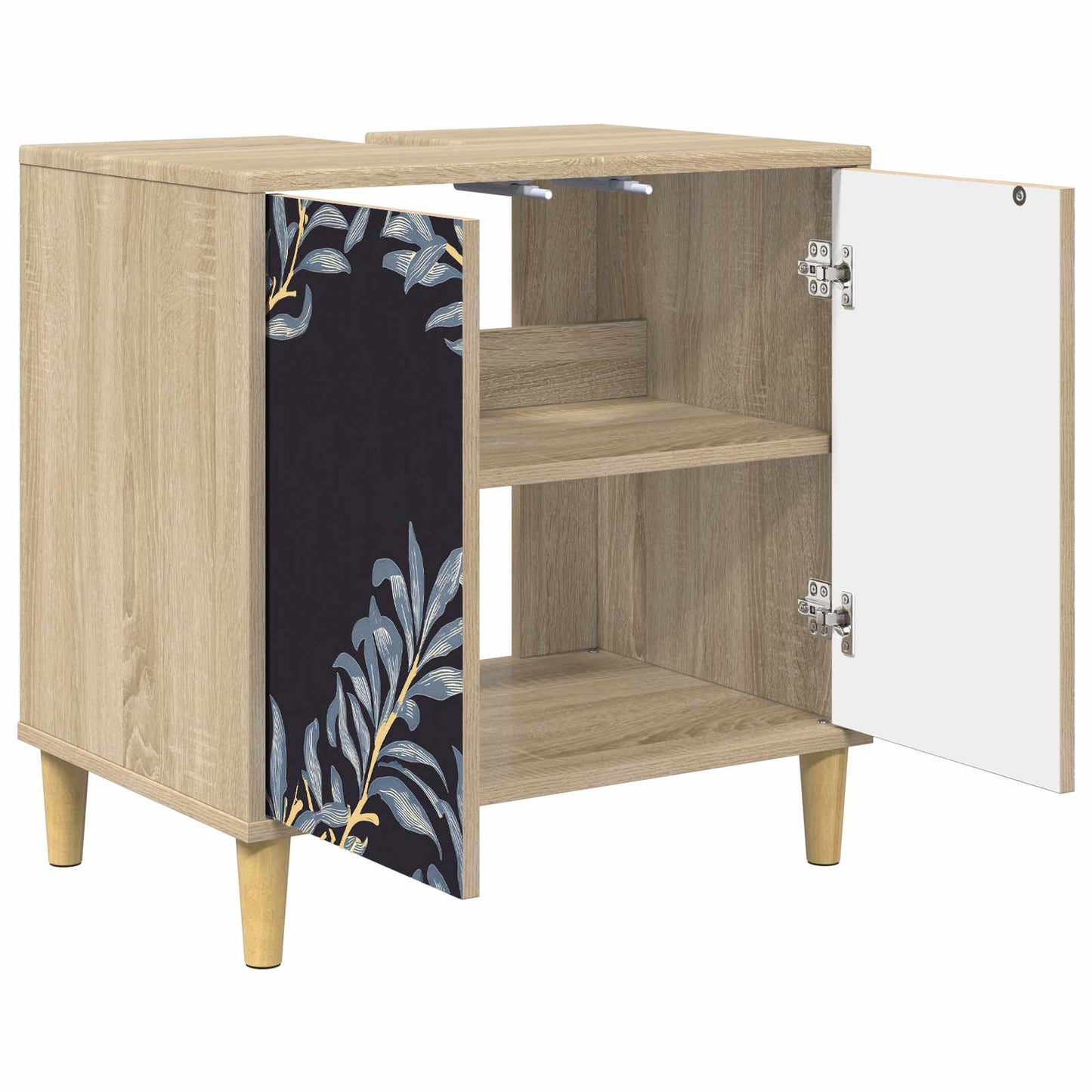 Badkamerkast DOKKUM Sonoma 60 x 40 x 60 cm Bewerkt hout