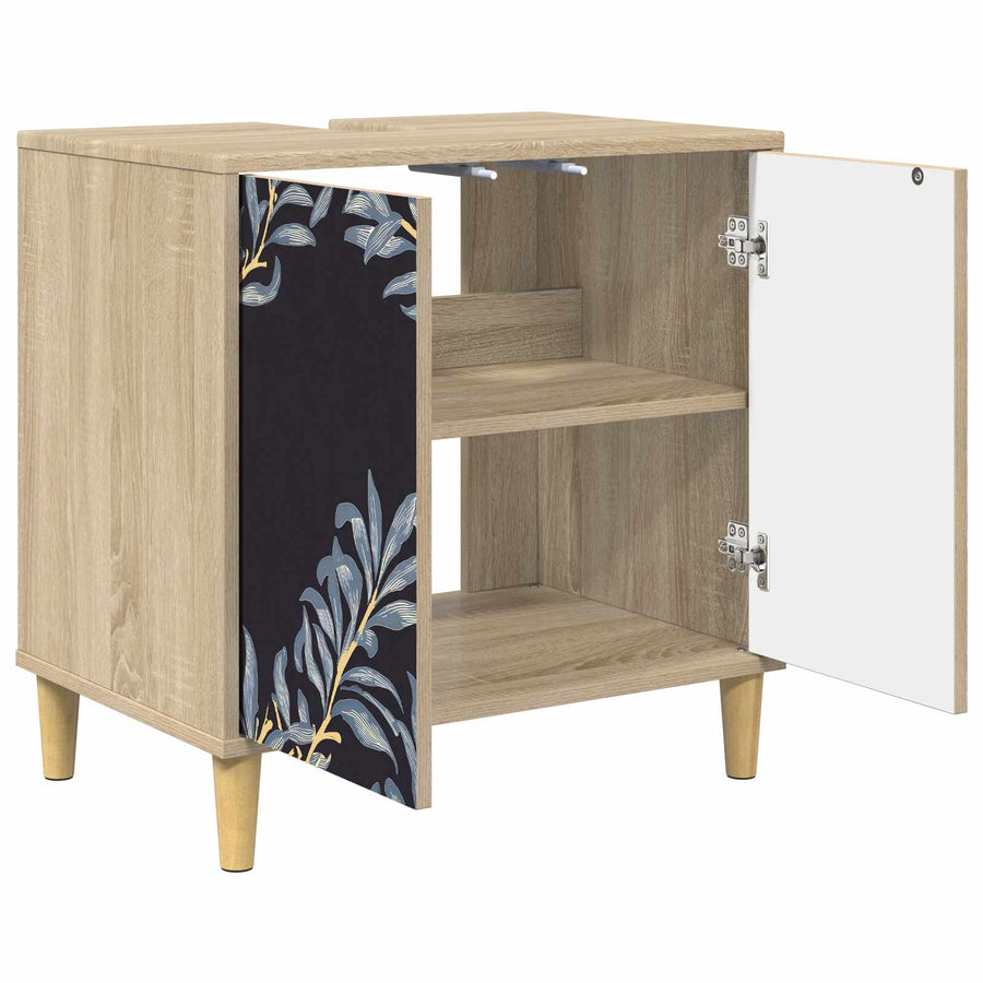 Badkamerkast DOKKUM Sonoma 60 x 40 x 60 cm Bewerkt hout