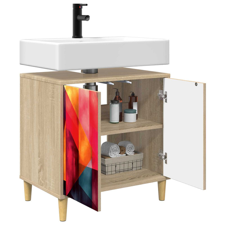 Badkamerkast HEESCH Sonoma 60 x 40 x 60 cm Bewerkt hout