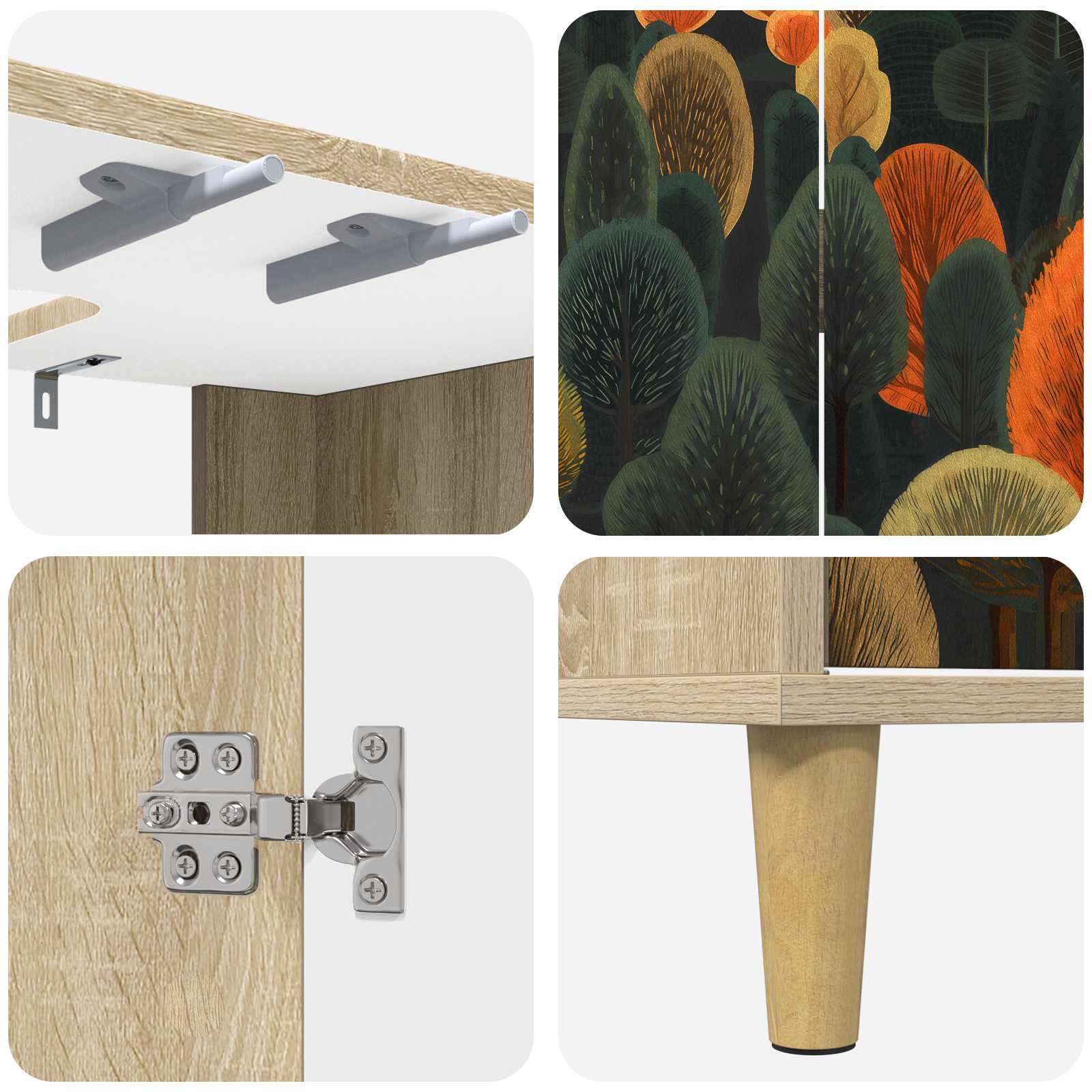 Badkamerkast ZAANDAM Sonoma 60 x 40 x 60 cm Bewerkt hout
