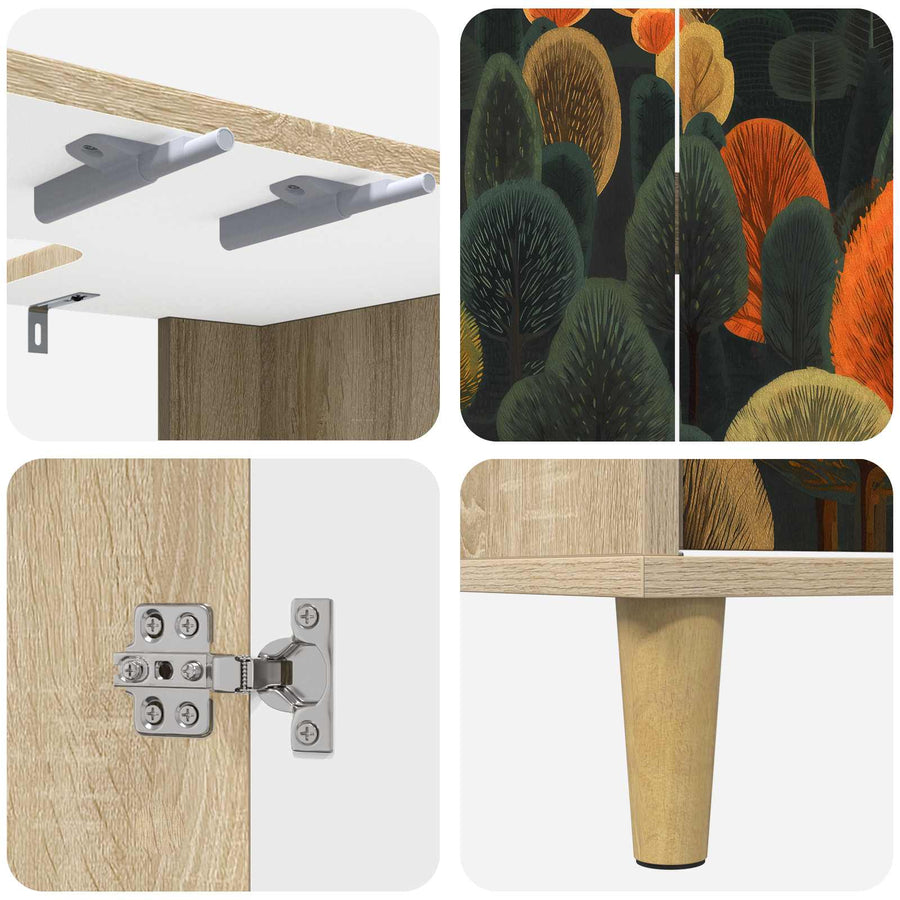 Badkamerkast ZAANDAM Sonoma 60 x 40 x 60 cm Bewerkt hout