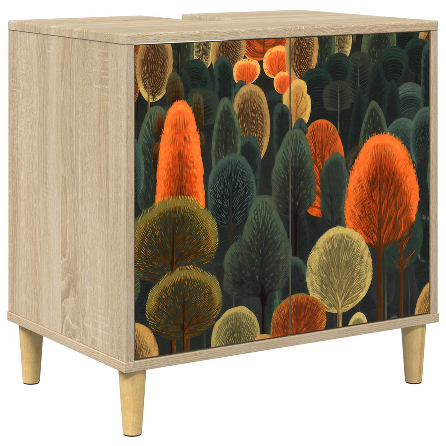 Badkamerkast ZAANDAM Sonoma 60 x 40 x 60 cm Bewerkt hout