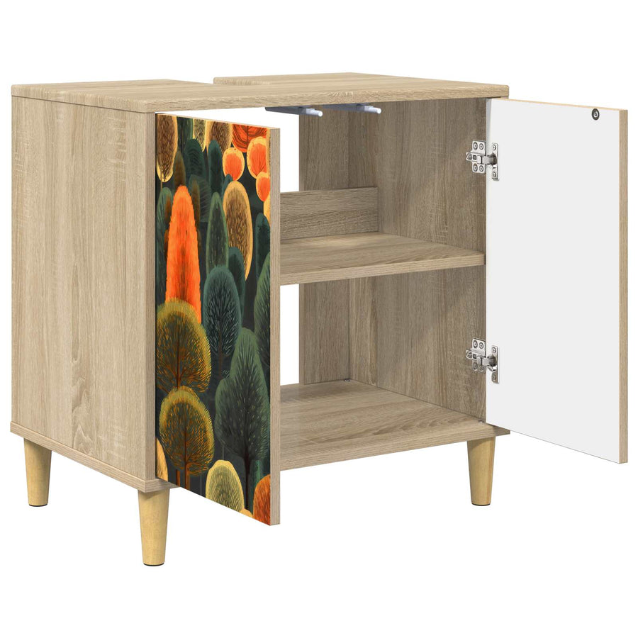 Badkamerkast ZAANDAM Sonoma 60 x 40 x 60 cm Bewerkt hout
