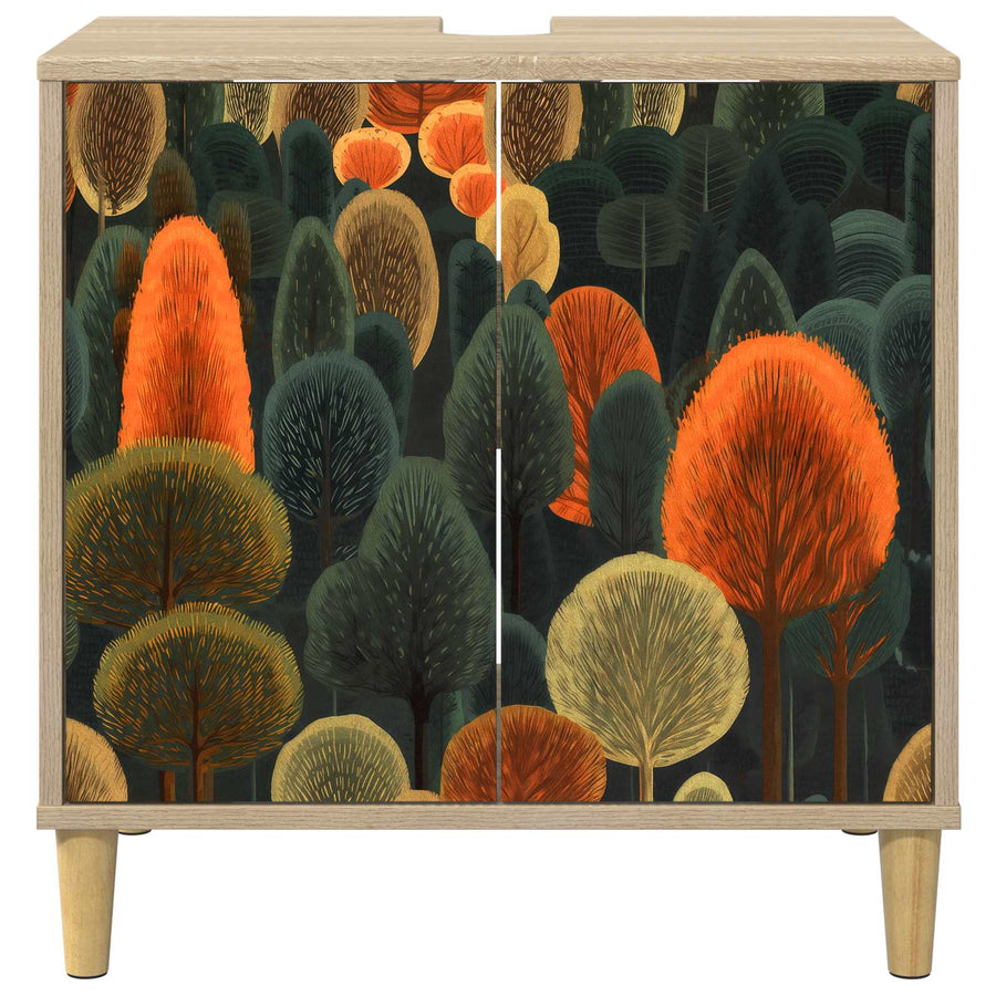 Badkamerkast ZAANDAM Sonoma 60 x 40 x 60 cm Bewerkt hout