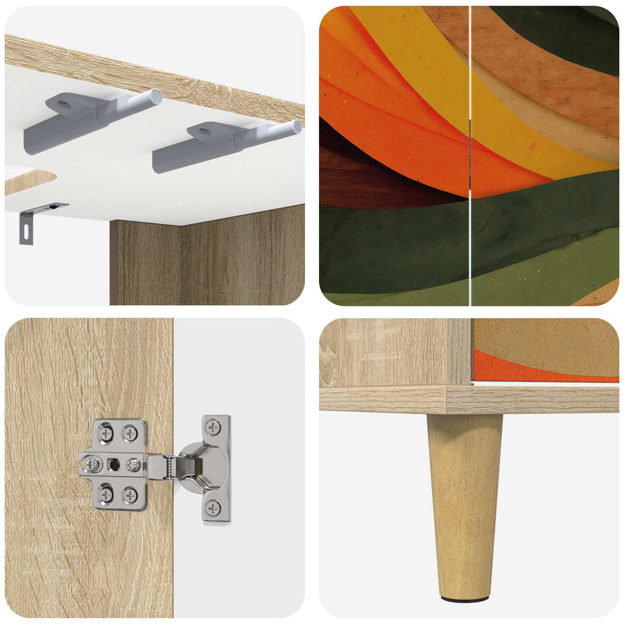 Badkamerkast BONN Sonoma 60 x 40 x 60 cm Bewerkt hout