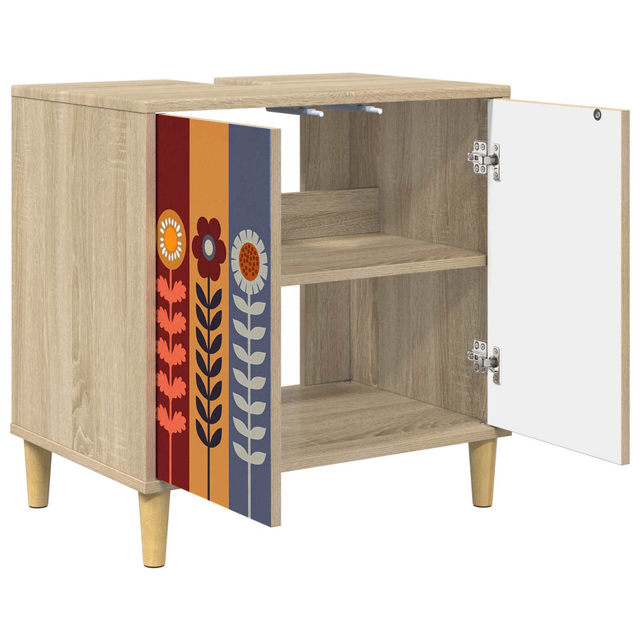 Badkamerkast ESSEN Sonoma 60 x 40 x 60 cm Bewerkt hout