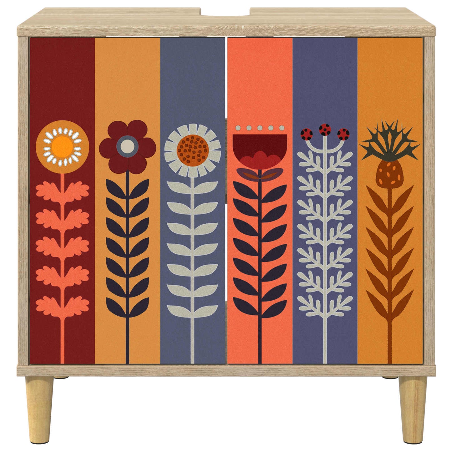 Badkamerkast ESSEN Sonoma 60 x 40 x 60 cm Bewerkt hout