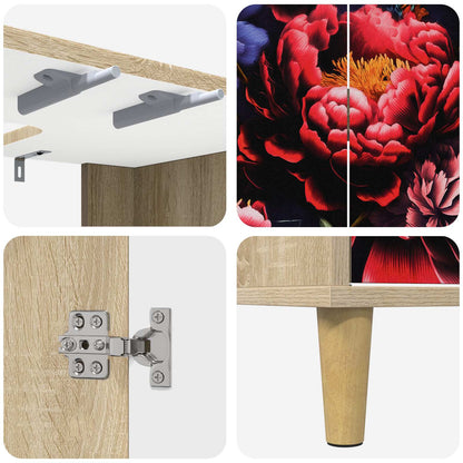 Badkamerkast KIEL Sonoma 60 x 40 x 60 cm Bewerkt hout