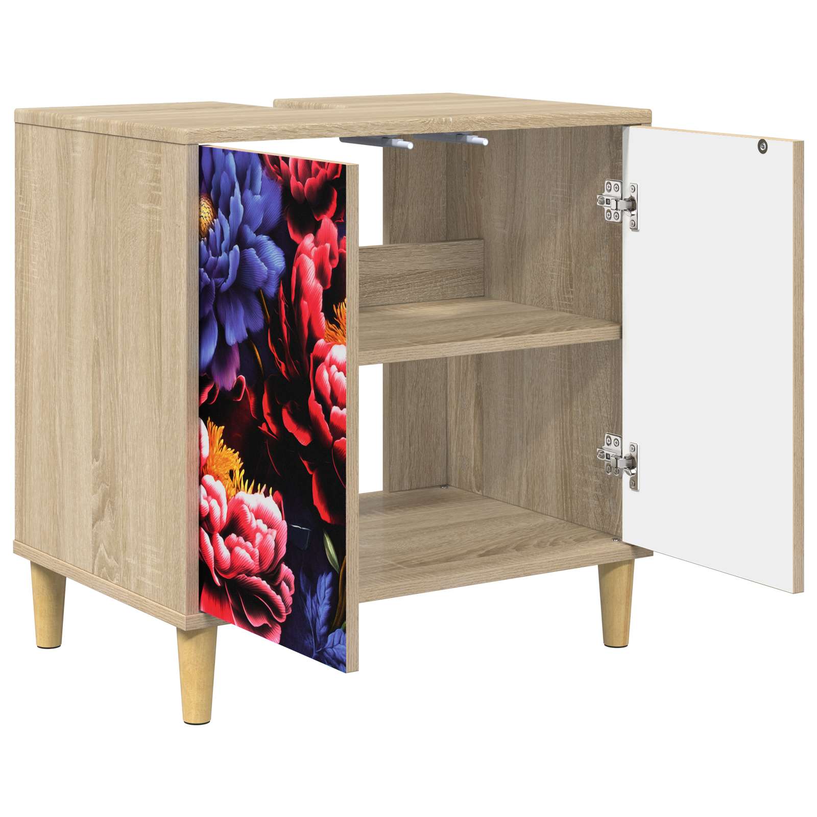 Badkamerkast KIEL Sonoma 60 x 40 x 60 cm Bewerkt hout