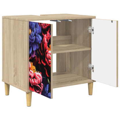 Badkamerkast KIEL Sonoma 60 x 40 x 60 cm Bewerkt hout