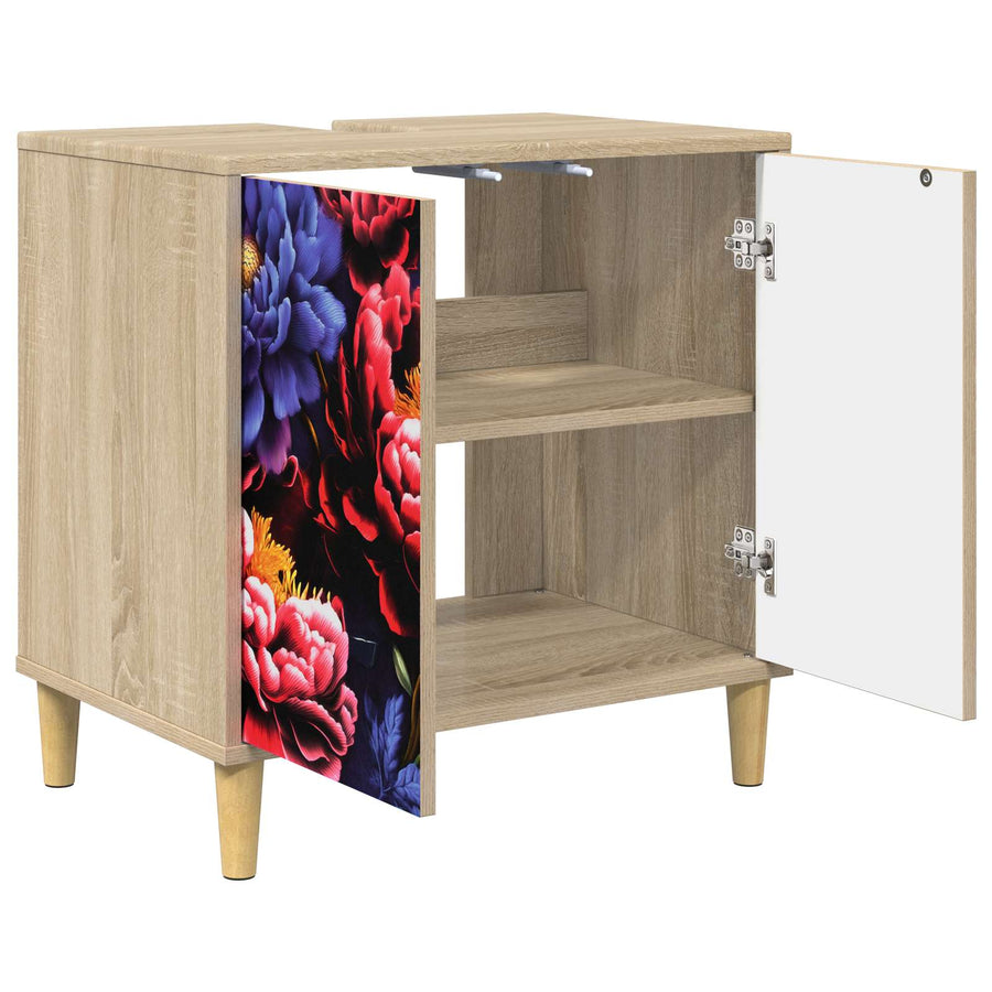 Badkamerkast KIEL Sonoma 60 x 40 x 60 cm Bewerkt hout
