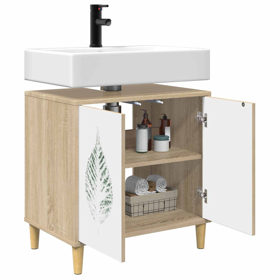 Badkamerkast HANAU Sonoma 60 x 40 x 60 cm Bewerkt hout