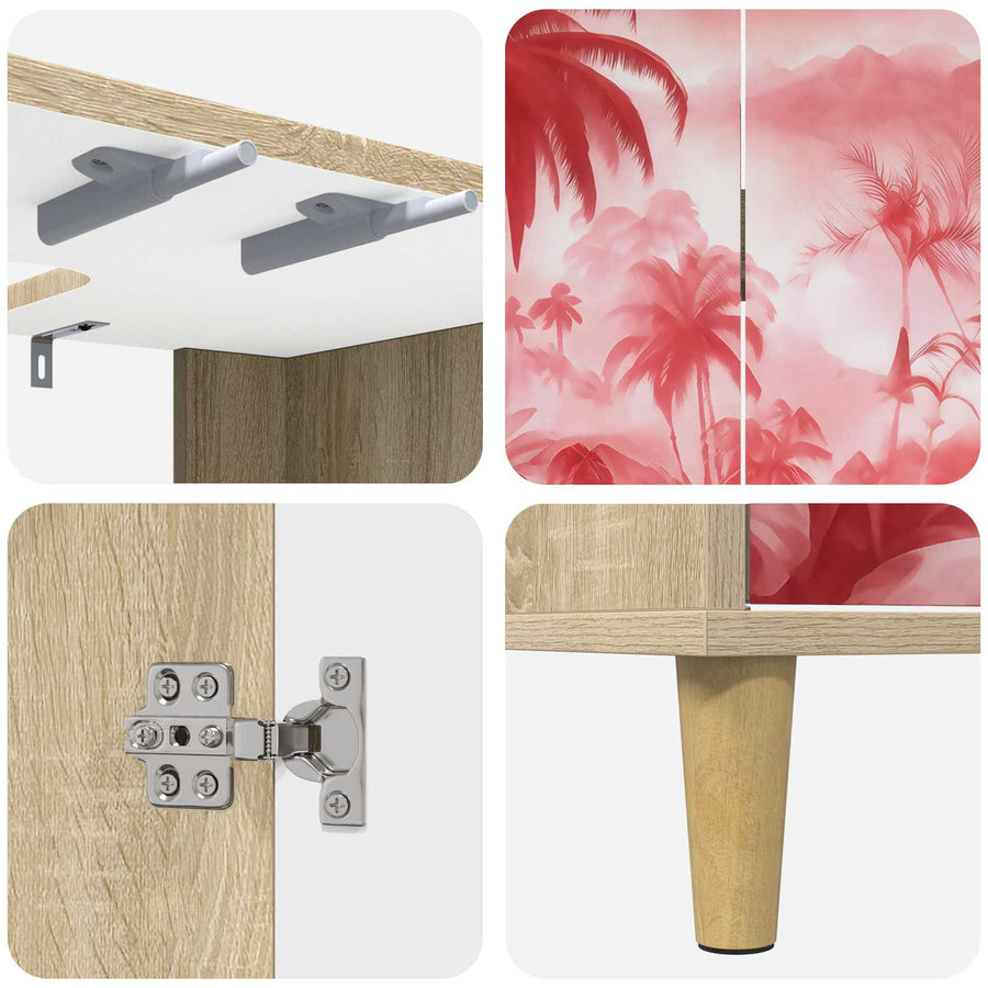 Badkamerkast AACHEN Sonoma 60 x 40 x 60 cm Bewerkt hout