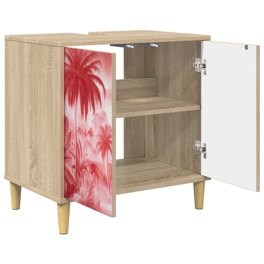 Badkamerkast AACHEN Sonoma 60 x 40 x 60 cm Bewerkt hout