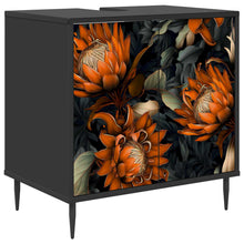 Badkamerkast LOCHEM Zwart eiken 60 x 40 x 61 cm Bewerkt hout